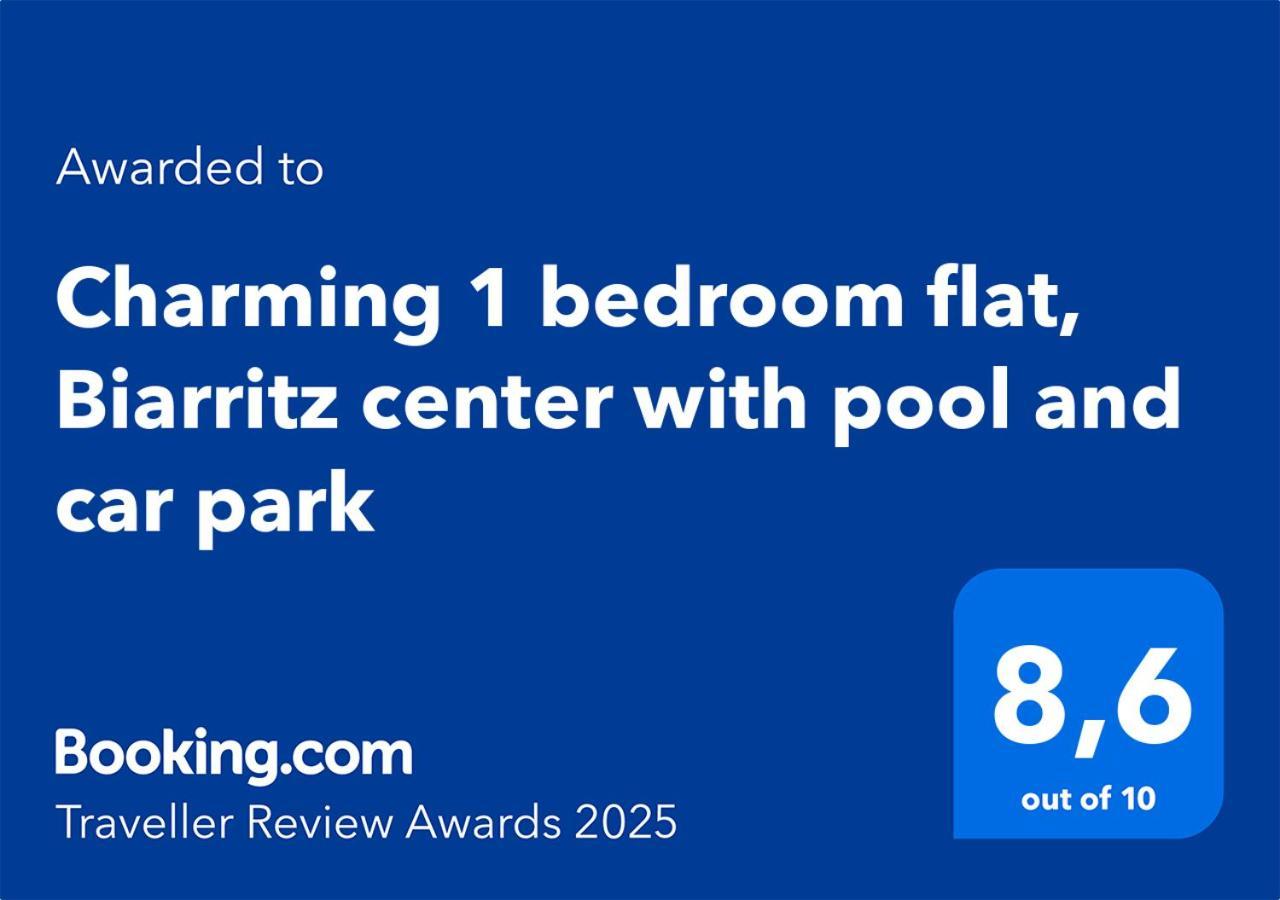 Charming 1 Bedroom Flat, Biarritz Center With Pool And Car Park ภายนอก รูปภาพ